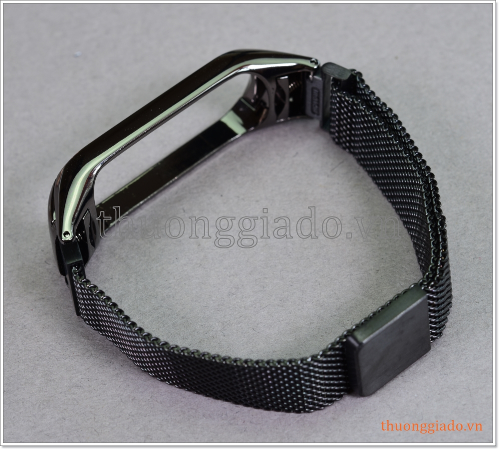 Dây vòng đeo tay Mi Band 4 (hợp kim, khóa hít nam châm, mắt lưới siêu nhỏ)