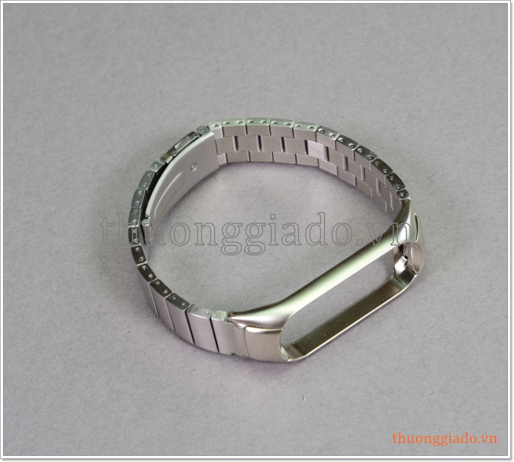 Dây vòng đeo tay Mi Band 4 (thép không gỉ, mỗi hàng một mắt)