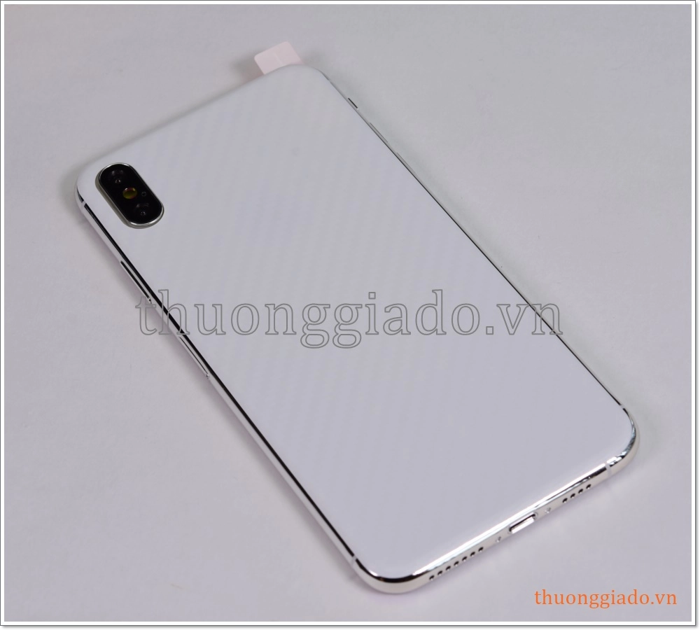 Miếng dán lưng iPhone Xs Max (vân Carbon)