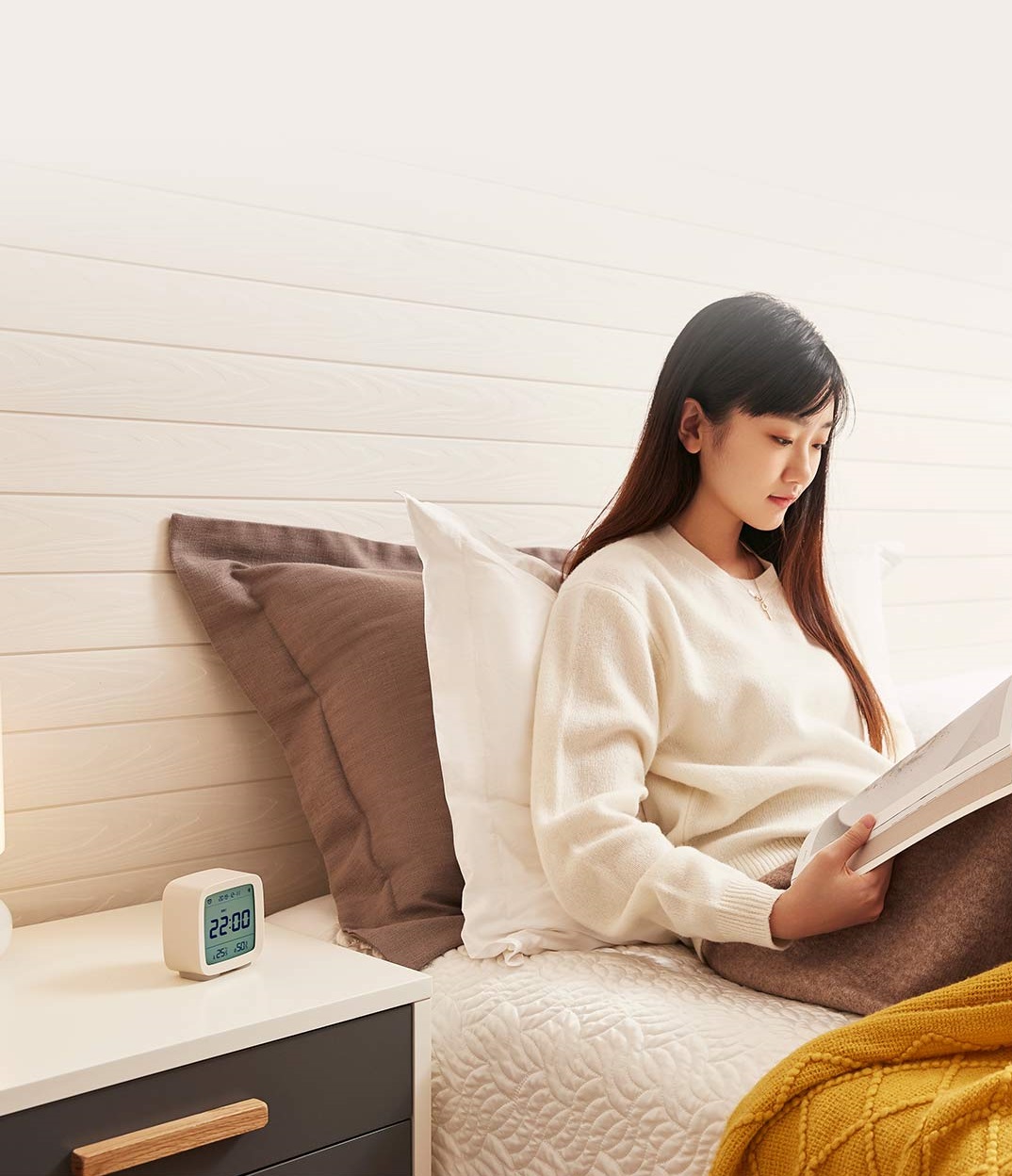 Đồng hồ báo thức Xiaomi Qingping CGD1 (kết nối Mihome, báo nhiệt độ, độ ẩm)