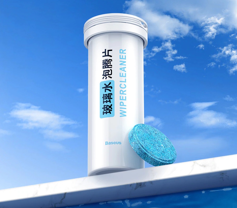 Hộp 12 viên sủi bọt lau chùi chuyên dụng kính chắn gió xe hơi (hiệu Baseus)