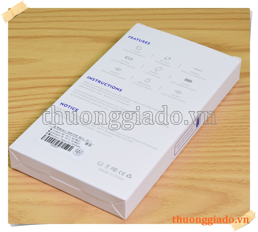 Huawei Mate 30 (6.62 inch) - Ốp lưng kiêm pin dự phòng 5200mAh