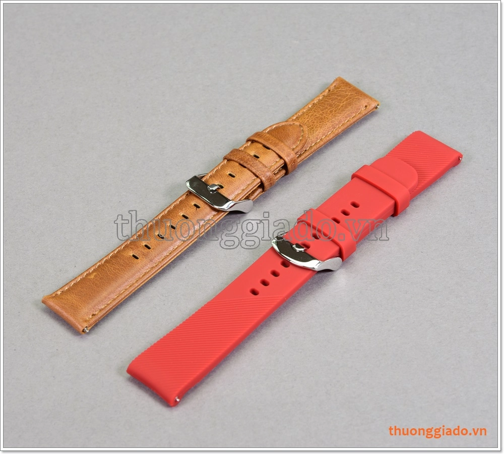 Bộ dây thay thế cho Samsung Gear S2 Classic, Galaxy Watch Active (dây da+cao su) Bộ dây thay thế cho Samsung Gear S2 Classic, Galaxy Watch Active (dây da+cao su)