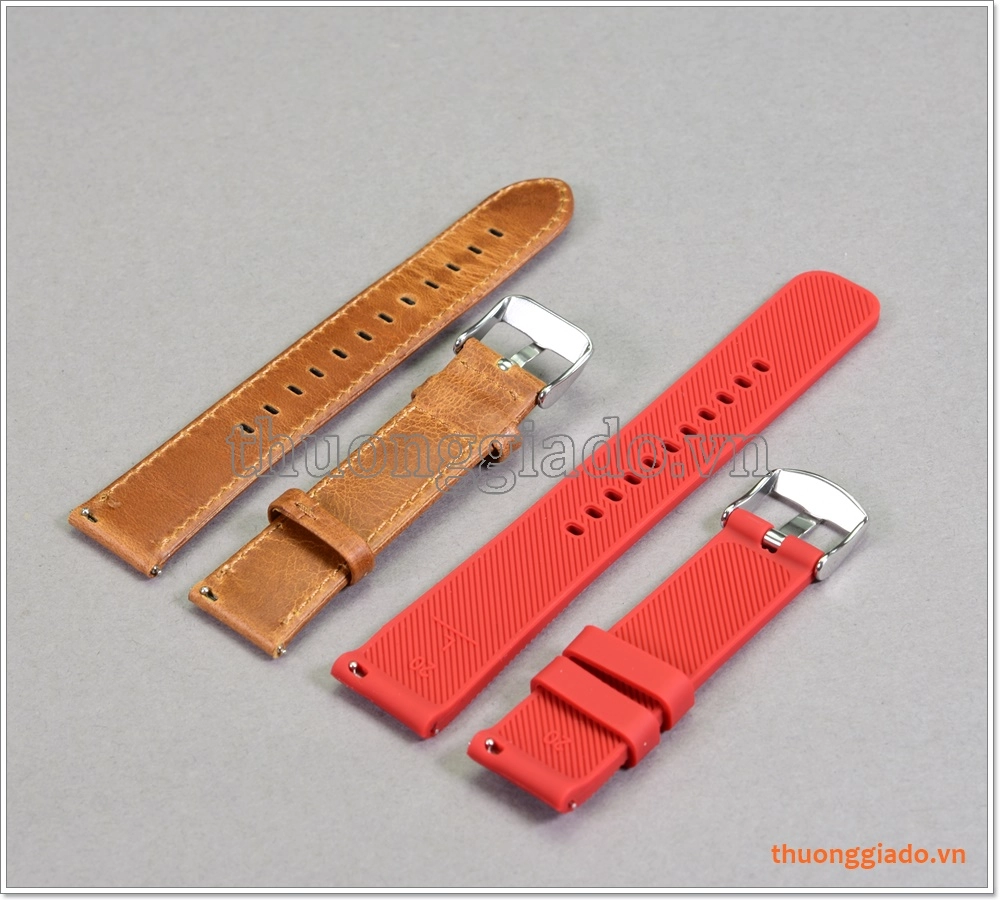 Bộ dây thay thế cho Samsung Gear S2 Classic, Galaxy Watch Active (dây da+cao su) Bộ dây thay thế cho Samsung Gear S2 Classic, Galaxy Watch Active (dây da+cao su)