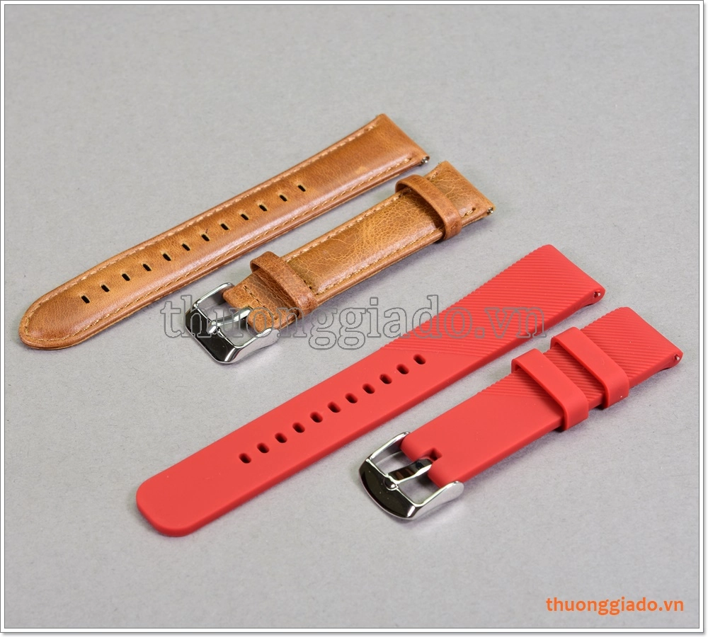 Bộ dây thay thế cho Samsung Gear S2 Classic, Galaxy Watch Active (dây da+cao su) Bộ dây thay thế cho Samsung Gear S2 Classic, Galaxy Watch Active (dây da+cao su)
