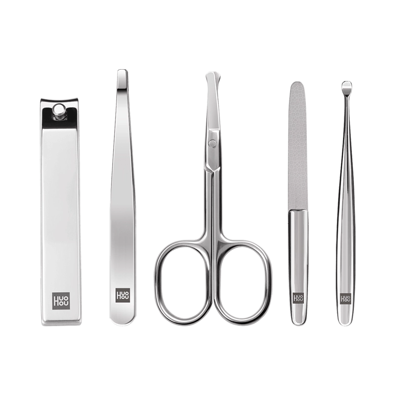 Bộ cắt móng tay Xiaomi Huohou 5 trong 1 (inox 304 và kèm bao đựng)