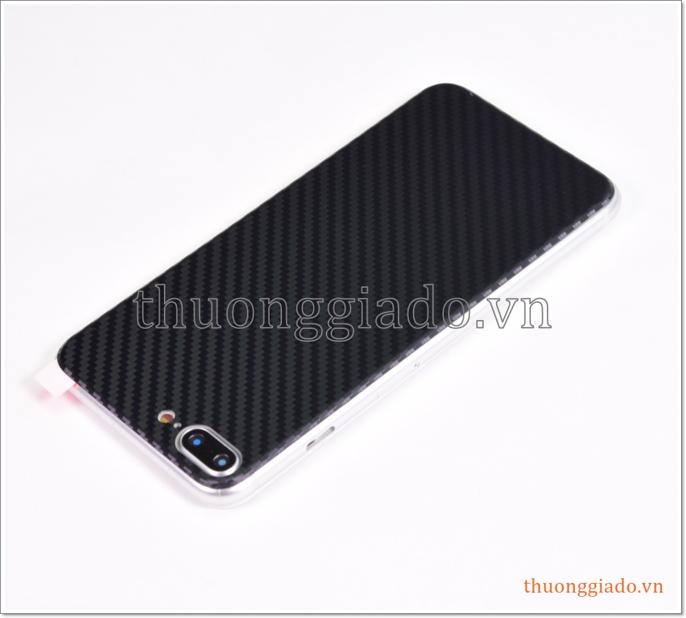 Miếng dán lưng iPhone 8 Plus, iPhone 7 Plus (vân Carbon)