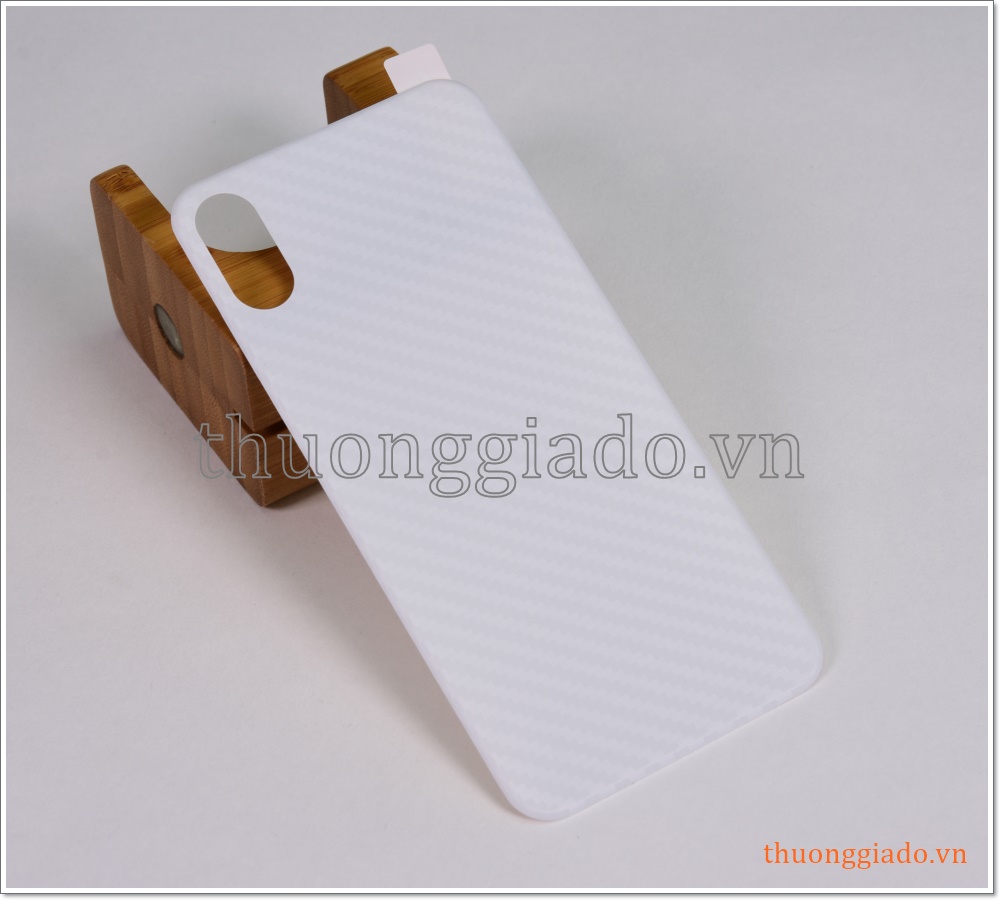 Miếng dán lưng iPhone Xs (5.8"), iPhone X (5.8"), vân Carbon