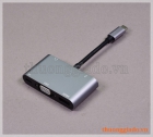Cáp chuyển đổi USB Type-C sang HDMI/VGA/USB 3.0/PD+AUDIO (5 trong 1)