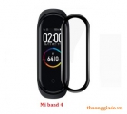 Miếng dán màn hình Mi band 4 (loại 3D, full màn hình, rìa mép màu đen)