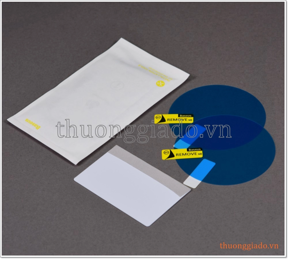 Miếng dán chống đọng nước gương ô tô (hiệu Baseus, 02 miếng, cỡ 80x80mm)