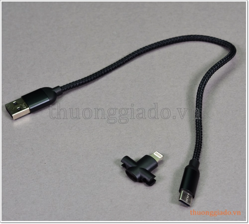 Cáp sạc usb 2 trong 1 loại ngắn (usb-c và lightning) hiệu Baseus Cáp sạc usb 2 trong 1 loại ngắn (usb-c và lightning) hiệu Baseus