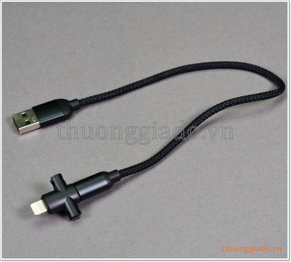 Cáp sạc usb 2 trong 1 loại ngắn (usb-c và lightning) hiệu Baseus Cáp sạc usb 2 trong 1 loại ngắn (usb-c và lightning) hiệu Baseus