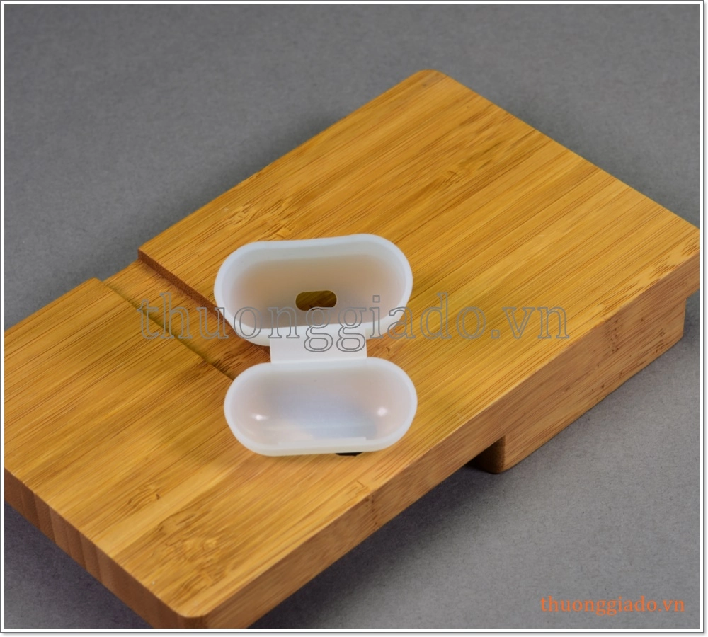 Bao silicone cho Apple AirPod (thế hệ 1), bao bảo vệ, mẫu trắng đục
