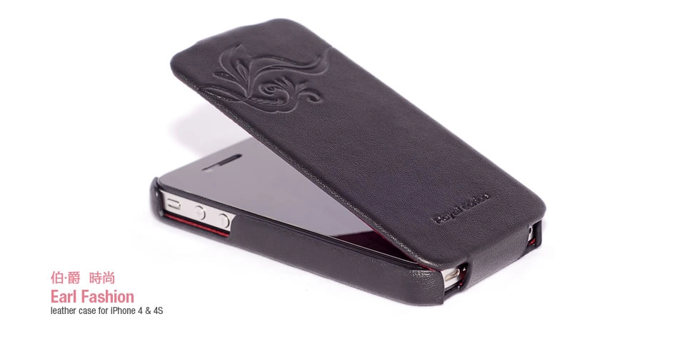 Bao Da HOCO (Earl Fashion) cho iPhone 4S,iPhone 4,có in hoa văn