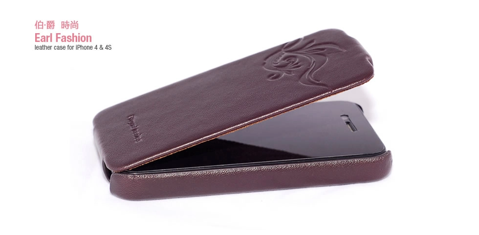 Bao Da HOCO (Earl Fashion) cho iPhone 4S,iPhone 4,có in hoa văn