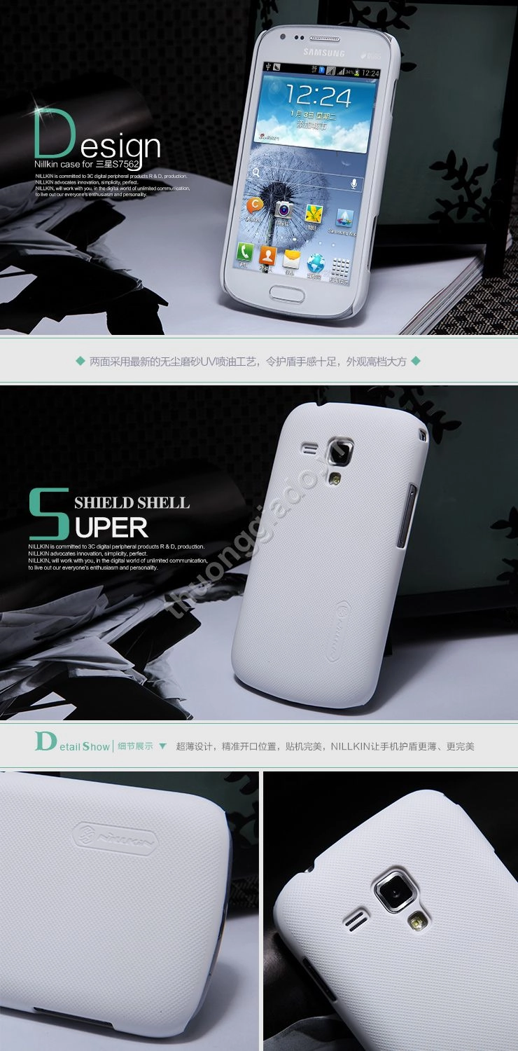 Vỏ ốp lưng Samsung Galaxy S Duos S7562, Galaxy Trend S7560,S7580(Loại sần NillKin)
