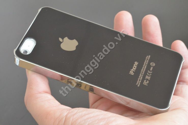Vỏ ốp lưng cho iPhone 5 (Mặt sau là gương kính,viền mạ crôm )