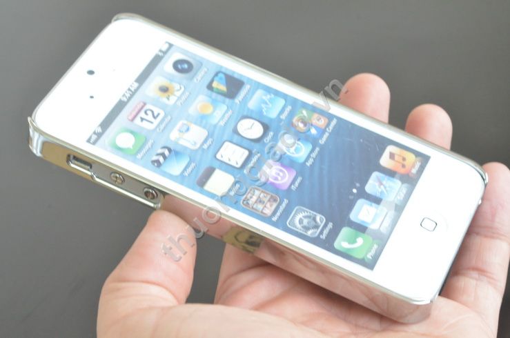 Vỏ ốp lưng cho iPhone 5 (Mặt sau là gương kính,viền mạ crôm )
