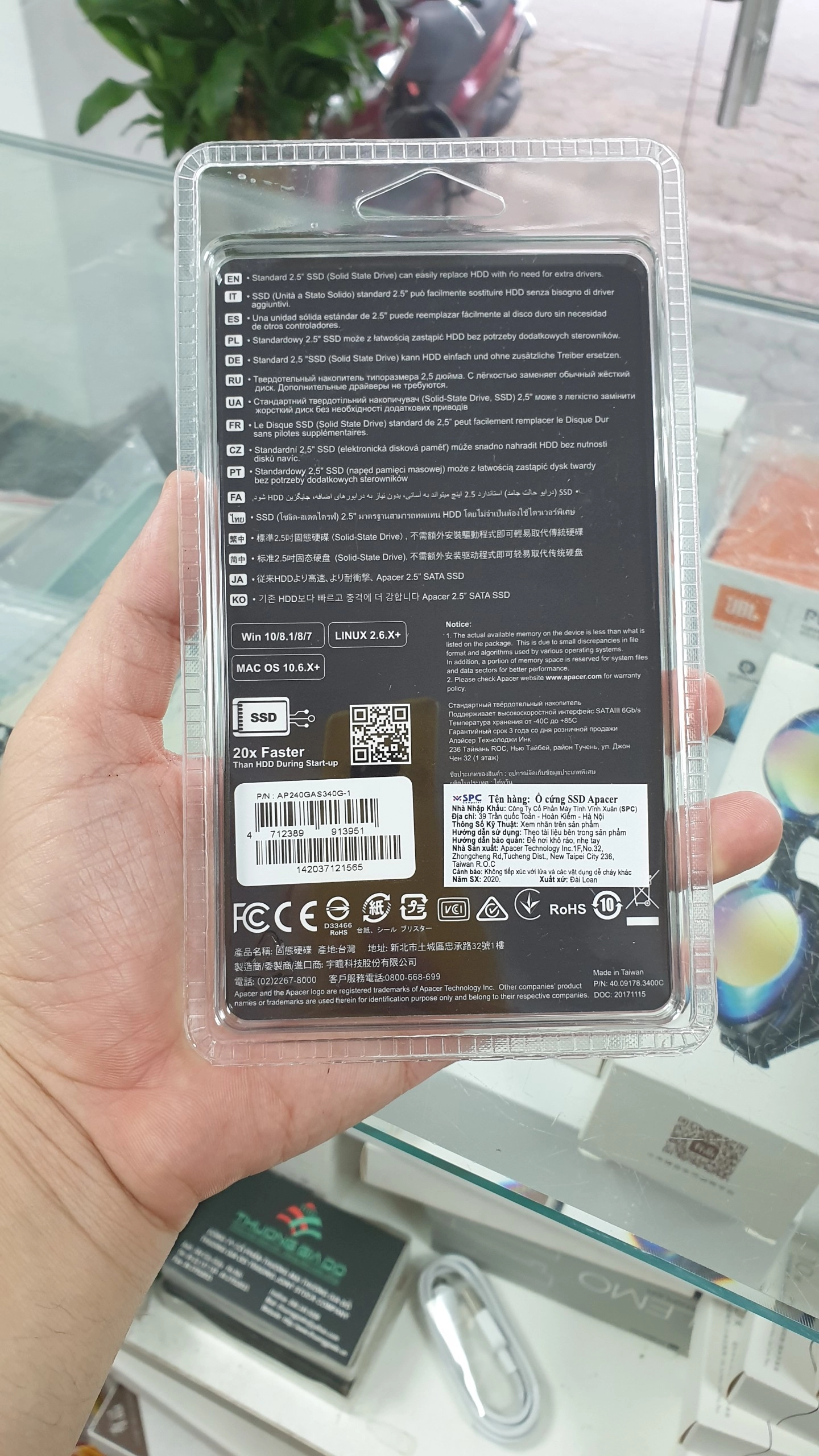 Ổ cứng SSD Apacer Panther 240GB  AS340 SSD 2.5" SATA III Ổ cứng SSD Apacer Panther 240GB  AS340 SSD 2.5" SATA III