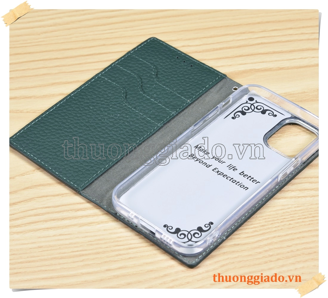 Bao da cầm tay iPhone 12 mini (chất liệu da bò)