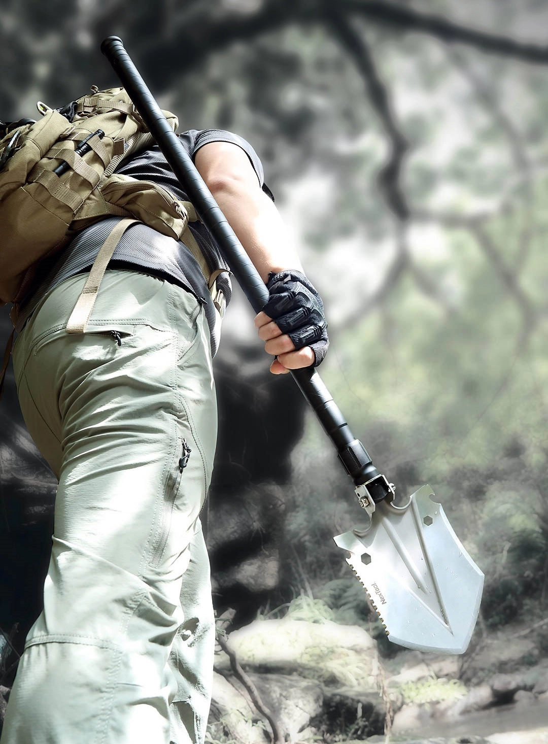 Xẻng đa năng Xiaomi Nextool KT5524 loại dài, cán tay cầm 1 mét