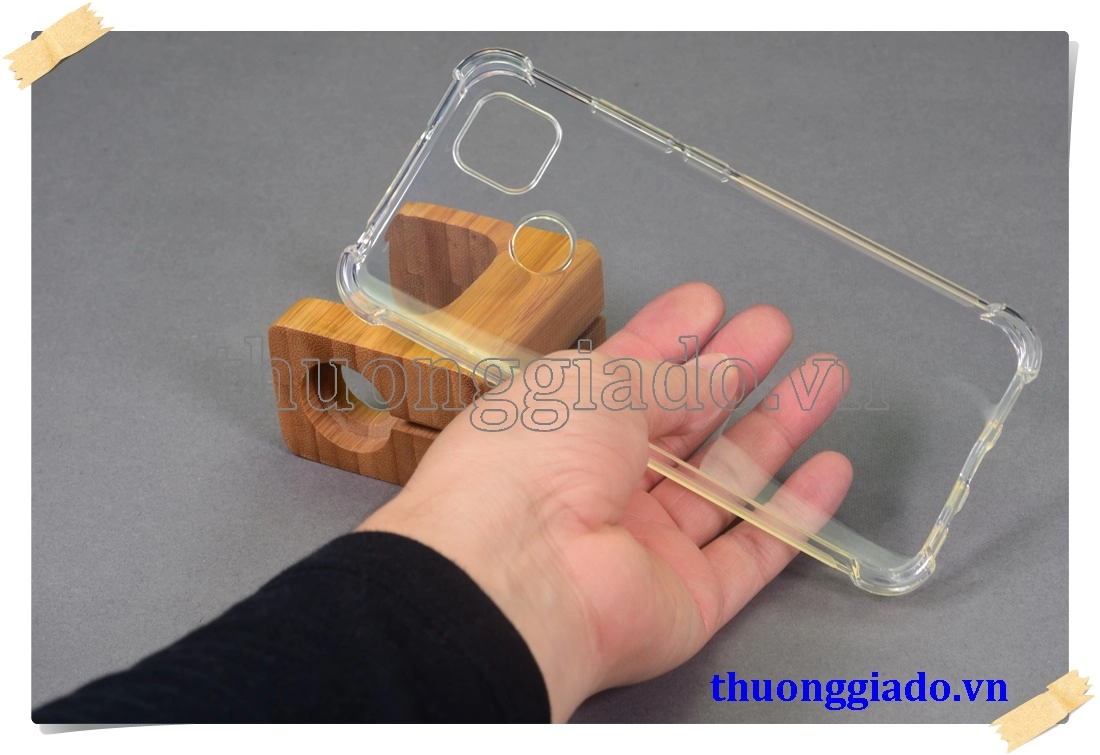 Ốp lưng silicone Mi Redmi 9C, ốp deo trong suốt tăng cường chống sốc 4 góc