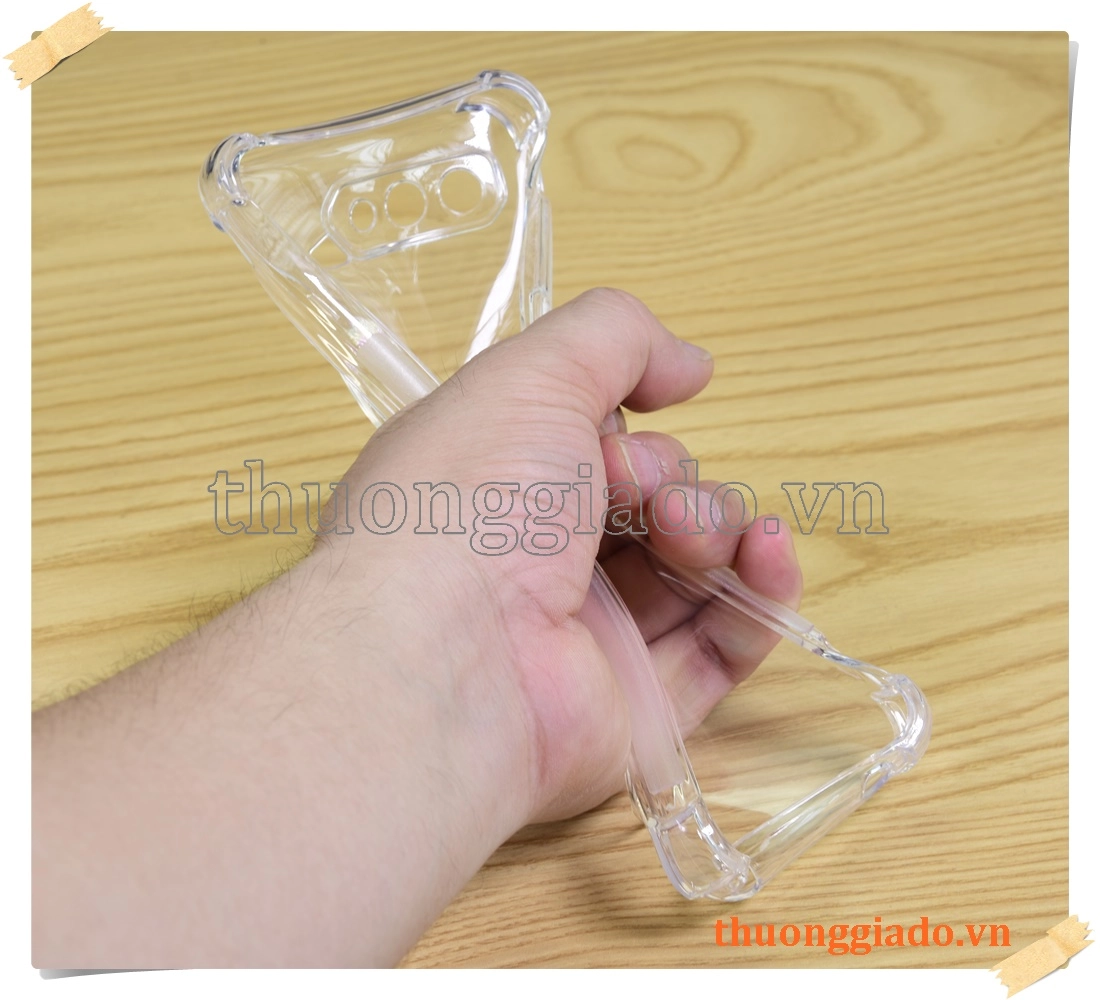 Ốp lưng silicone Asus ROG Phone 5, ốp dẻo trong suốt tăng cường chống sốc 4 góc