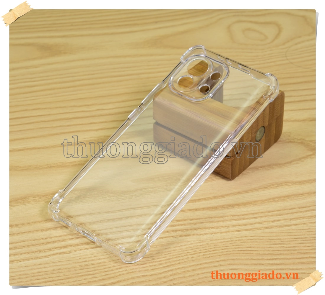 Ốp lưng silicone Mi 11 5G, ốp dẻo trong suốt, tăng cường chống sốc 4 góc