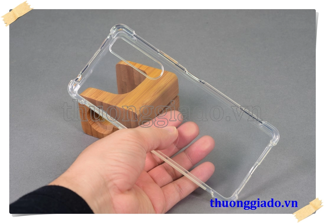 Ốp lưng silicone Sony Xperia 1 II, ốp dẻo trong suốt chống sốc 4 góc