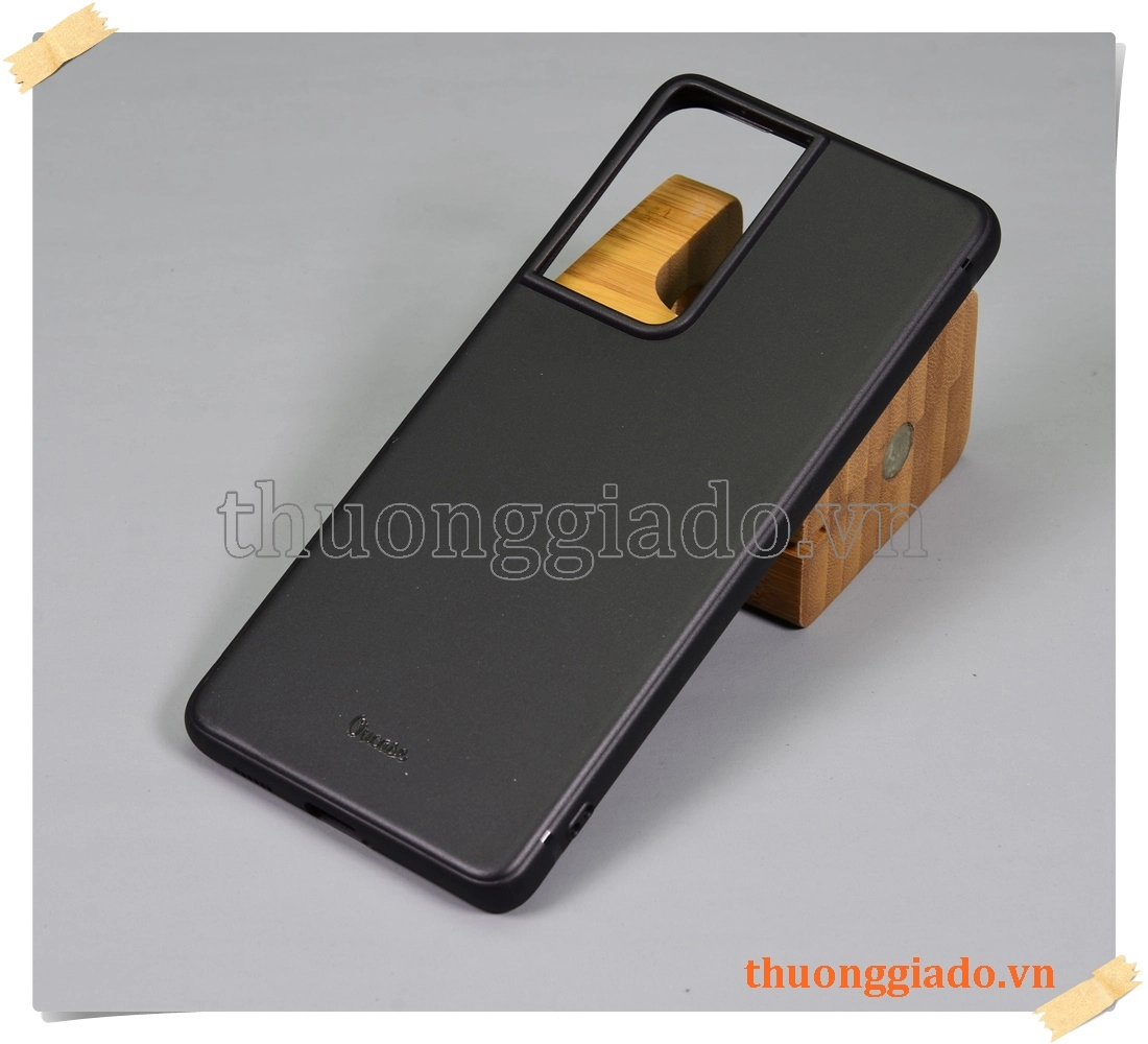 Ốp lưng silicone Samsung Galaxy S21 Ultra SM-G998, ốp dẻo màu đen hiệu VU case
