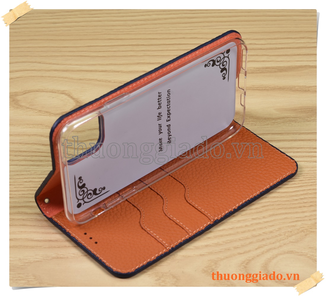 Bao da cầm tay iPhone 11 Pro Max (chất liệu da bò)