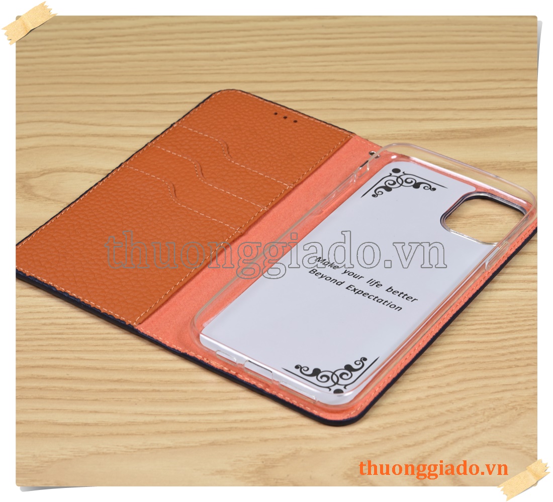 Bao da cầm tay iPhone 11 Pro Max (chất liệu da bò)
