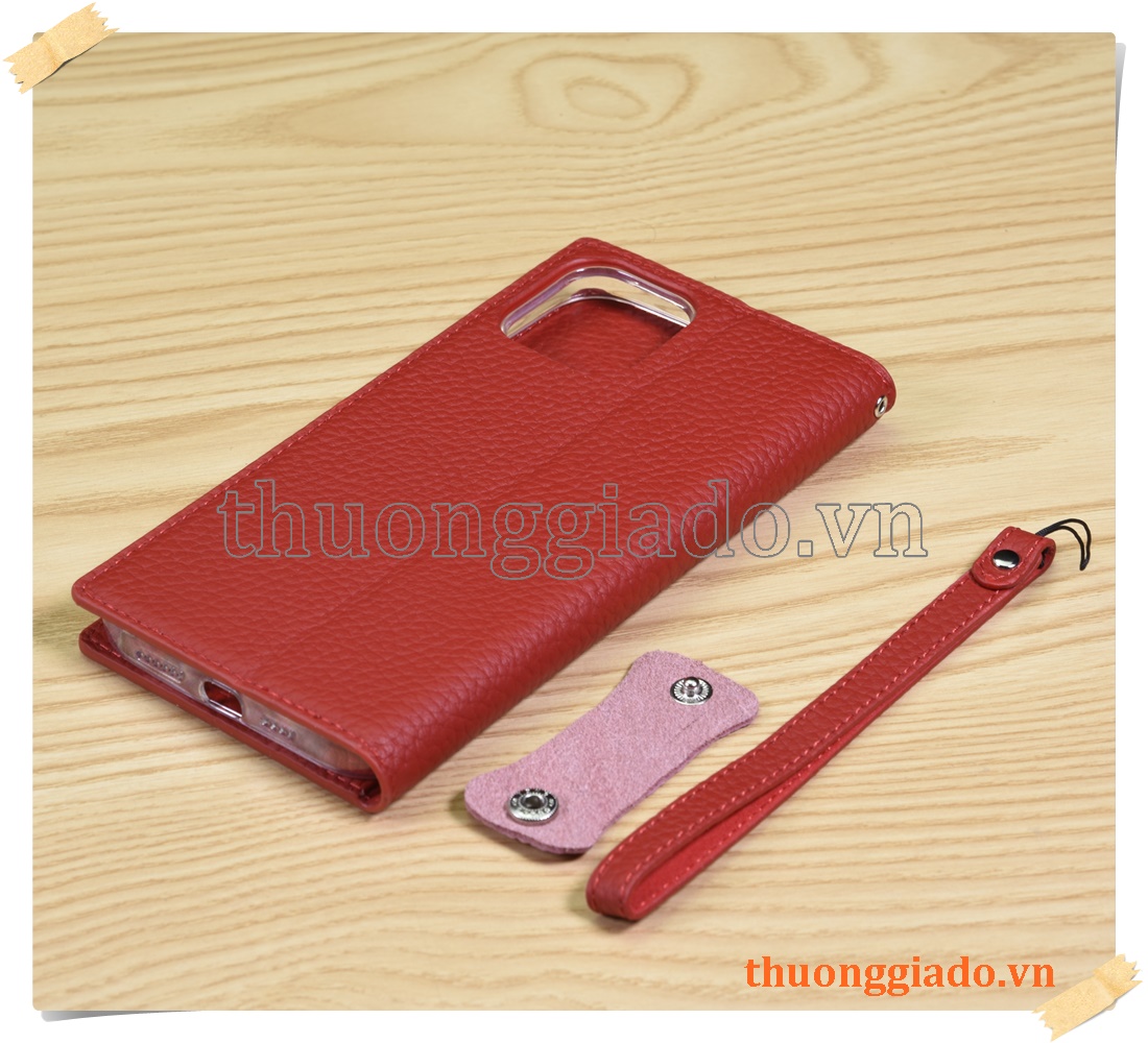 Bao da cầm tay iPhone 12 Pro Max (da bò) flip leather case