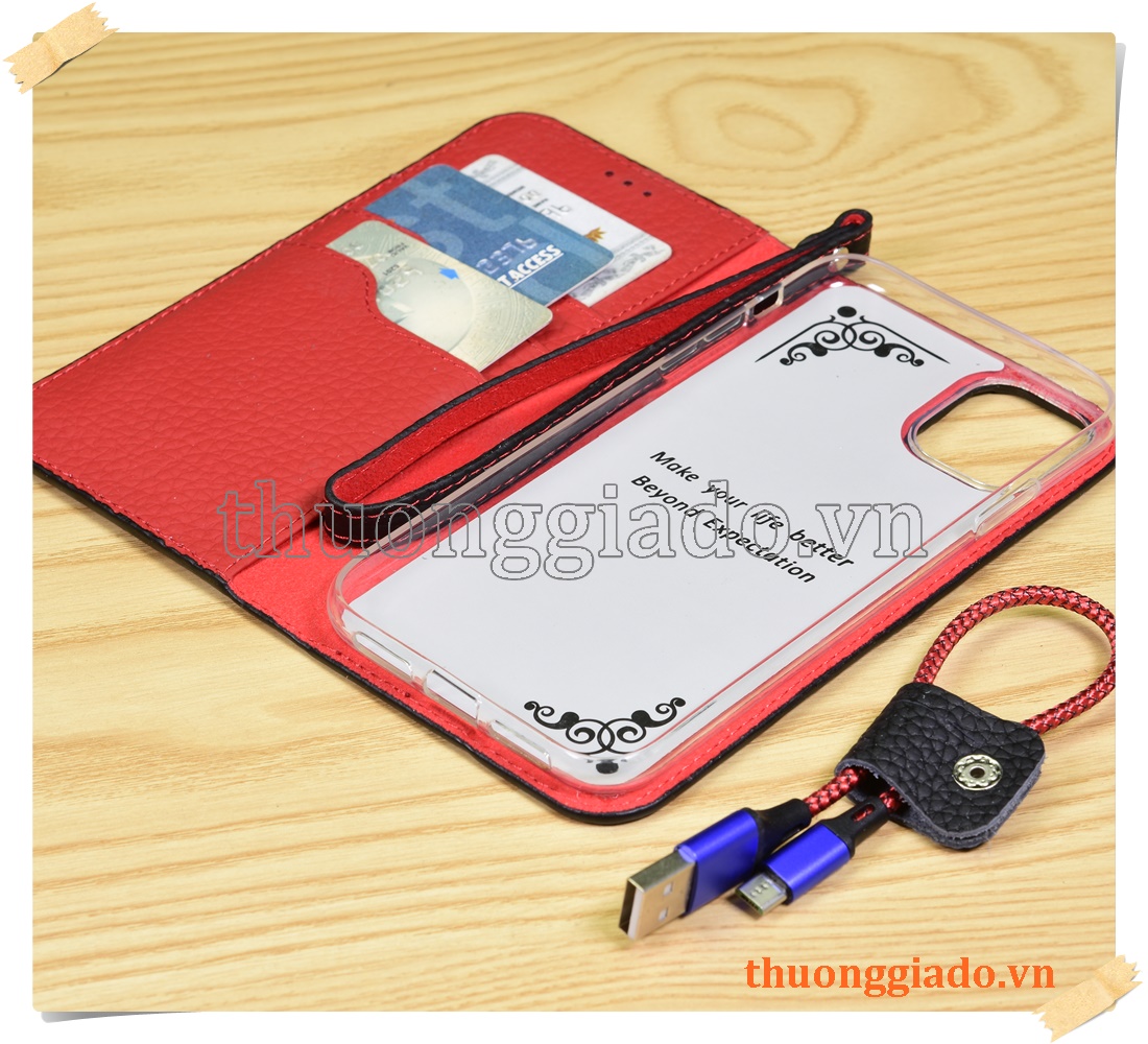 Bao da cầm tay iPhone iPhone 11 (6.1 inch), chất liệu da bò