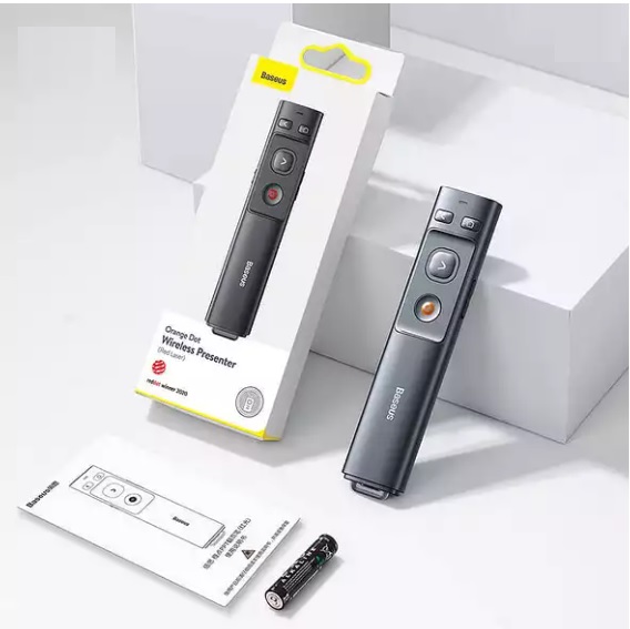 Bút trình chiếu laser Baseus Orange Dot Wireless Presenter