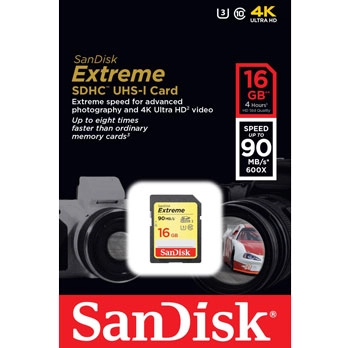 Thẻ nhớ SanDisk SDHC Extreme 16GB - 90MB/s SDSDXNE-016G-GNCIN