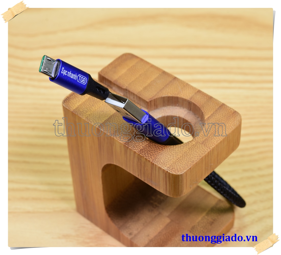 Cáp sạc micro usb loại ngắn vỏ bọc vải dù, hỗ trợ sạc nhanh (23cm, 27cm, 2.1A)