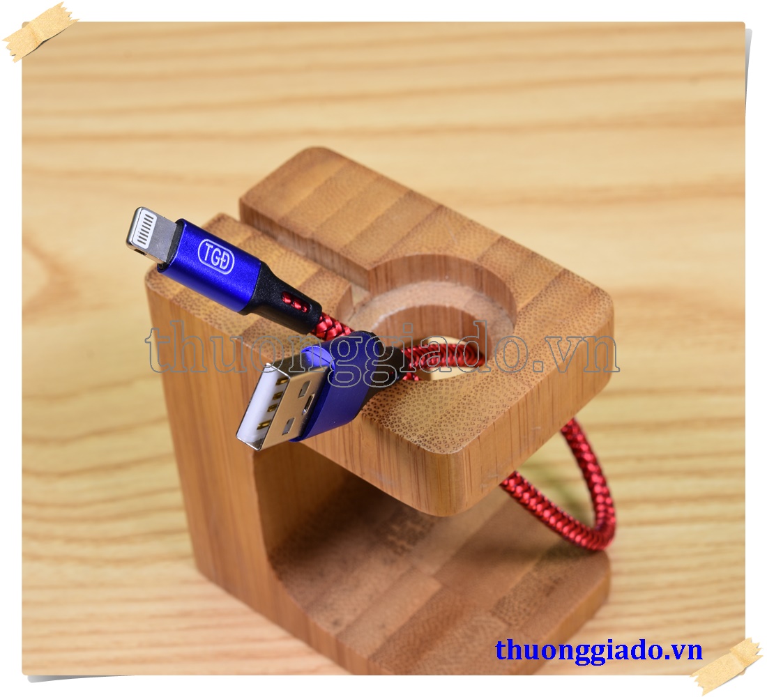 Cáp sạc usb lightning loại ngắn vỏ bọc vải dù