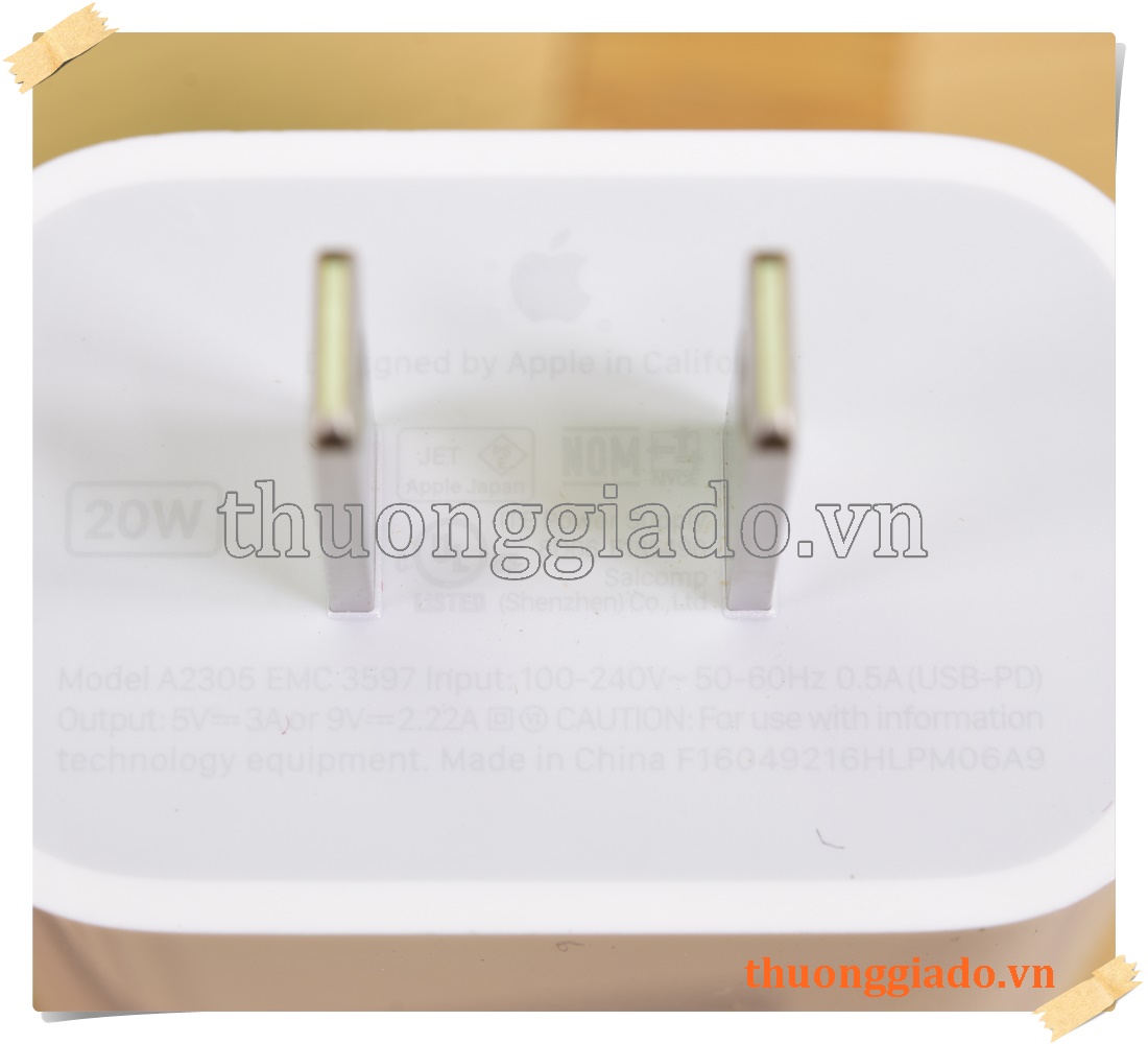 Củ sạc nhanh Apple 20W USB-C A2305 chính hãng iPhone 12 Pro Max, iPhone 12 Pro (6.1 inch)
