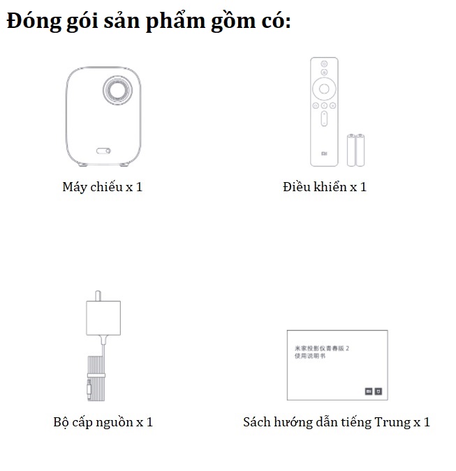 Máy chiếu Xiaomi Mijia Projector Youth Edition 2 MJJGTYDS02FM