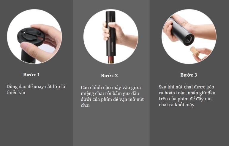 Máy vặn mở nút chai rượu vang Xiaomi Circle Joy CJ-TZ08 (5 in 1)