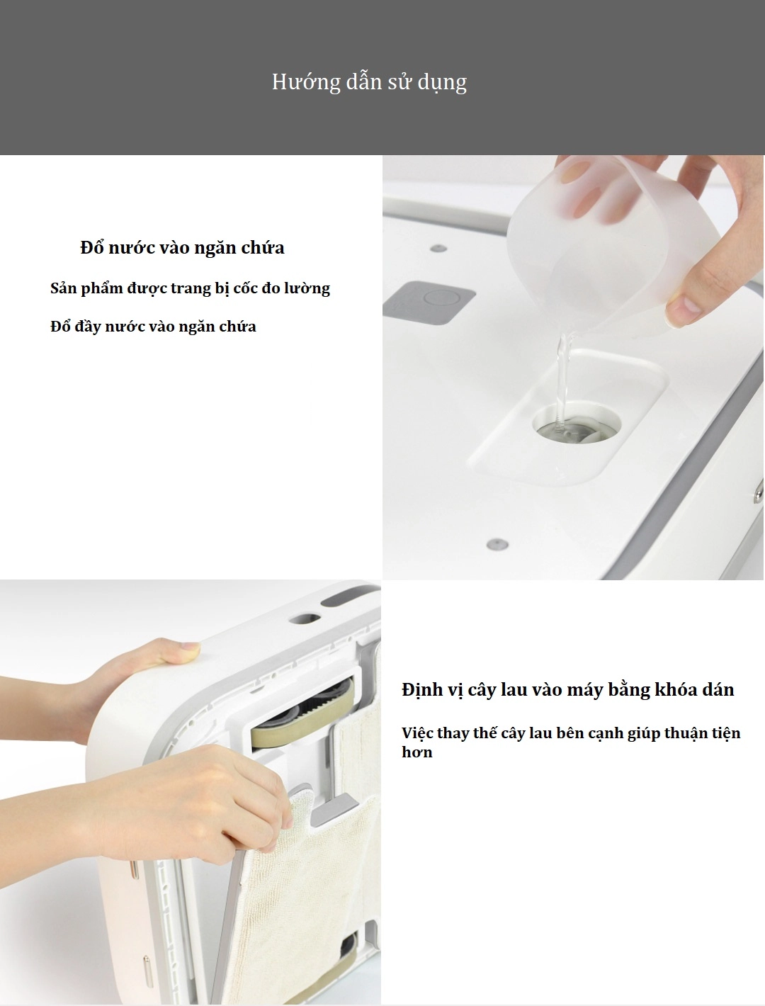 Robot lau nhà (máy lau nhà) Xiaomi SWDK ZDG300, kết nối Mi Home