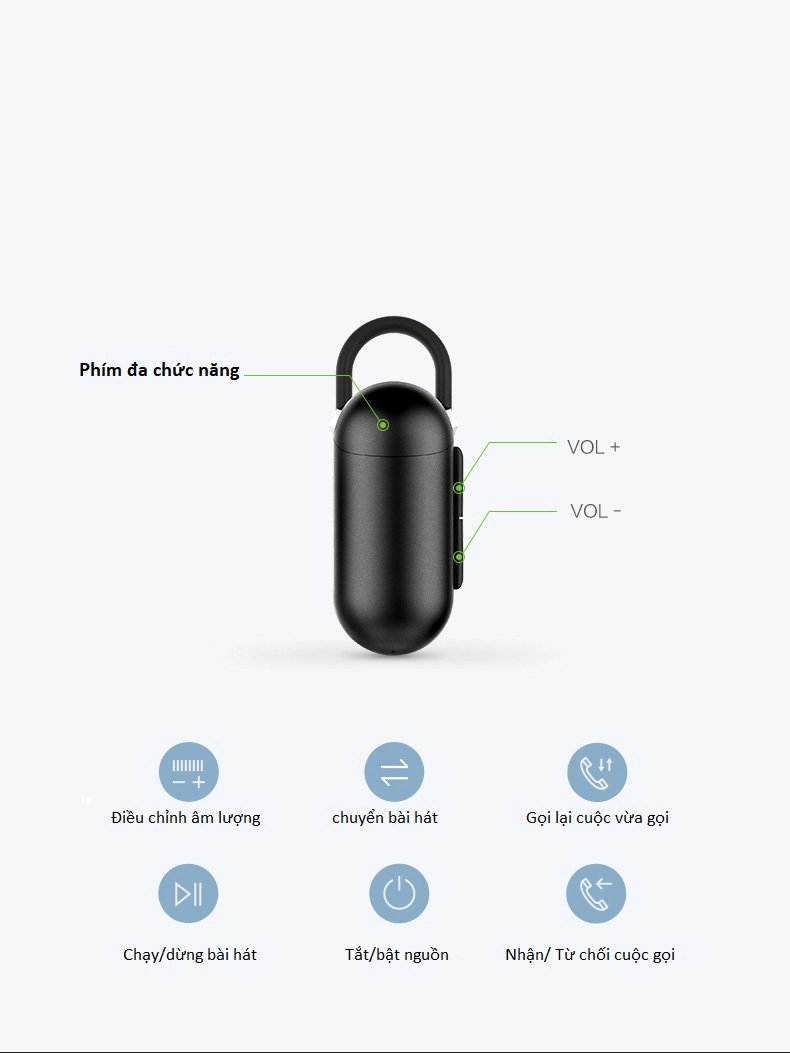 Tai nghe Bluetooth QCY-Q12 (earphone, bluetooth v5.0)