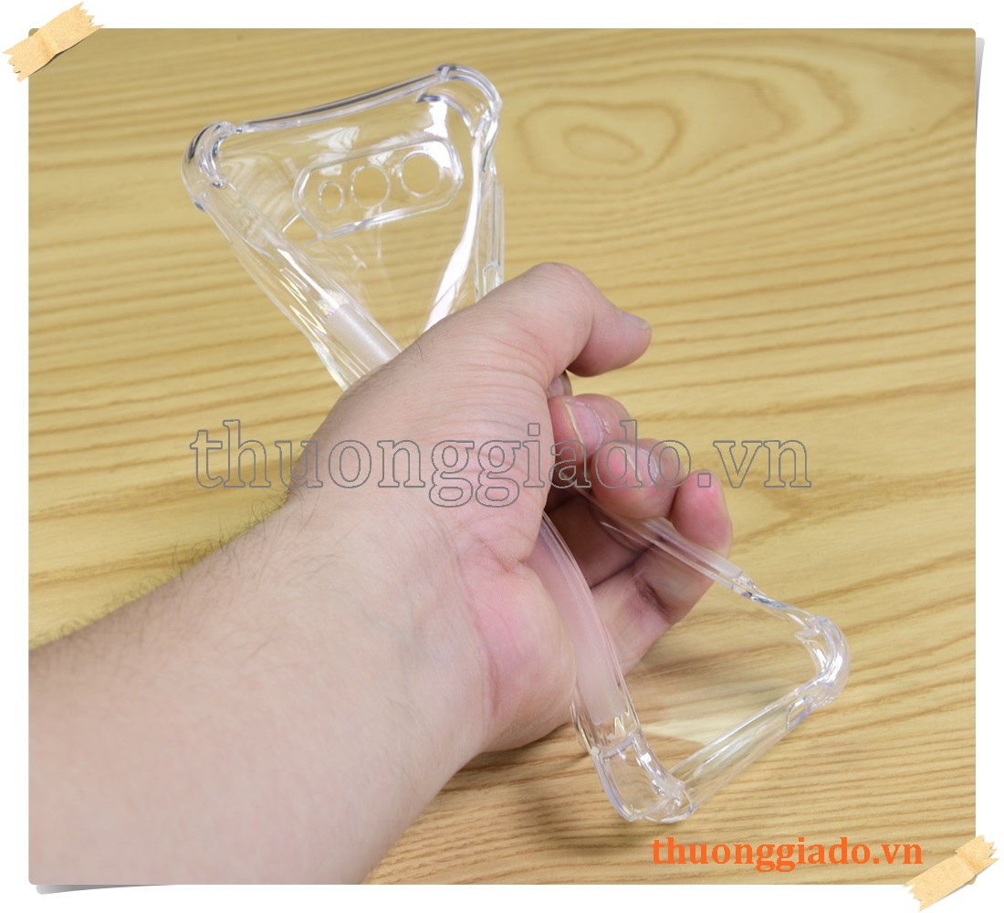 Ốp lưng silicone Asus ROG Phone 5, ốp dẻo trong suốt tăng cường chống sốc 4 góc