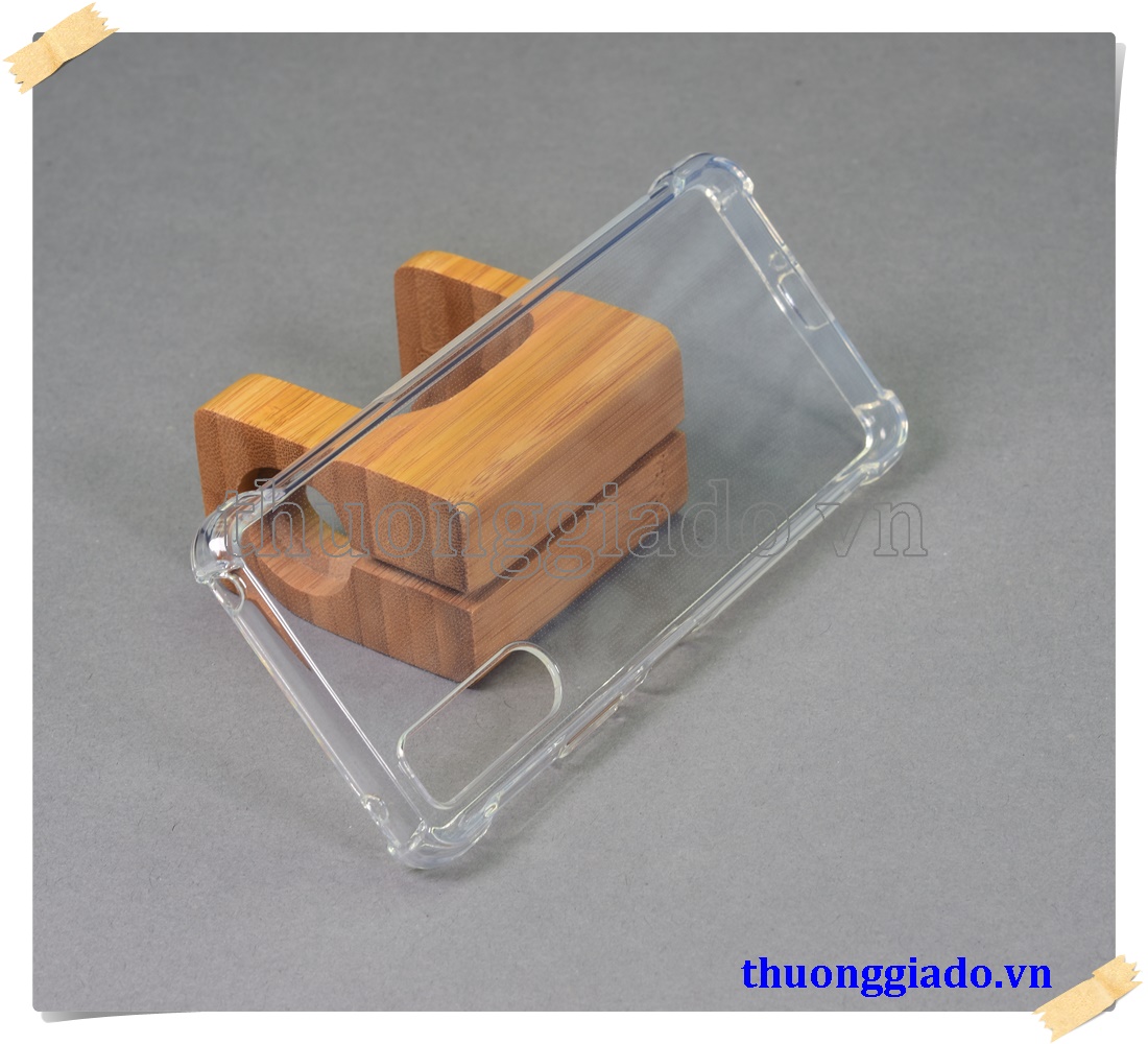 Ốp lưng silicone Sony Xperia 10 II, ốp dẻo trong suốt chống sốc 4 góc