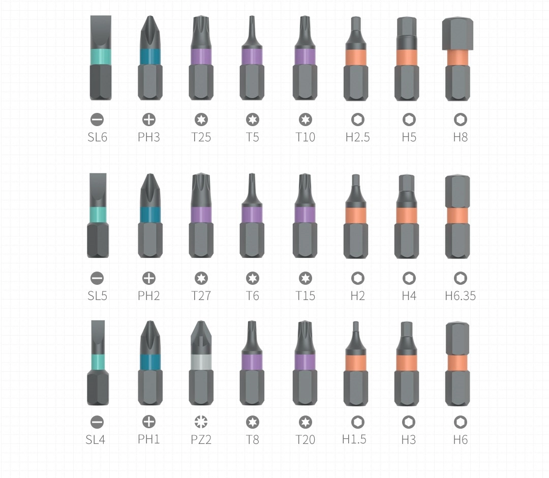 Bộ tuốc nơ vít đa năng Xiaomi Duka RS1 (24 đầu vặn trong 1) Bộ tuốc nơ vít đa năng Xiaomi Duka RS1 (24 đầu vặn trong 1)