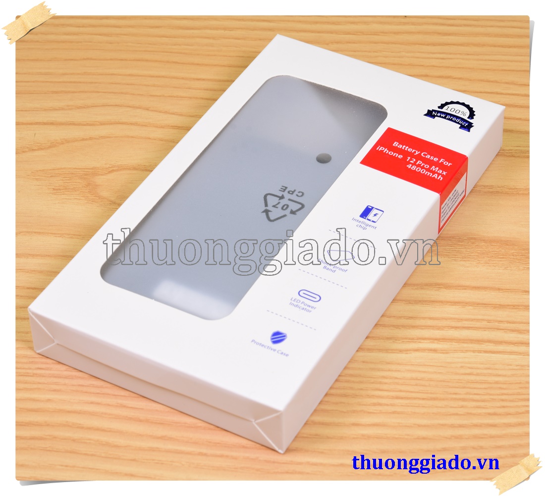 Pin sạc dự phòng iPhone 12 Pro Max 4800mAh kiêm ốp lưng bảo vệ