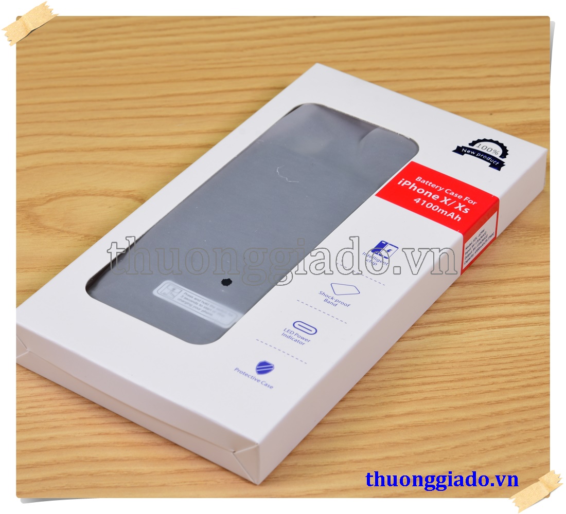 Pin sạc dự phòng iPhone XS/ iPhone X 4100mAh kiêm ốp lưng bảo vệ