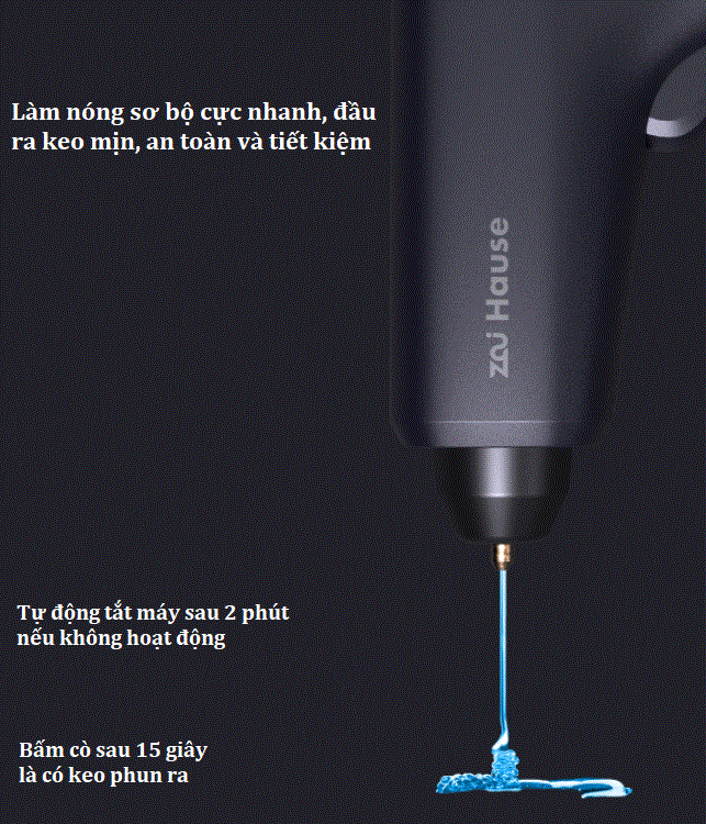 Súng bắn keo silicone nóng chảy Xiaomi Zai Hause Z890401 4V Lithium